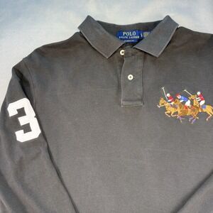Polo‎ By Ralph Lauren Dark Green Classic Fit Embroidered Triple Polo Size Large